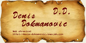 Denis Dokmanović vizit kartica